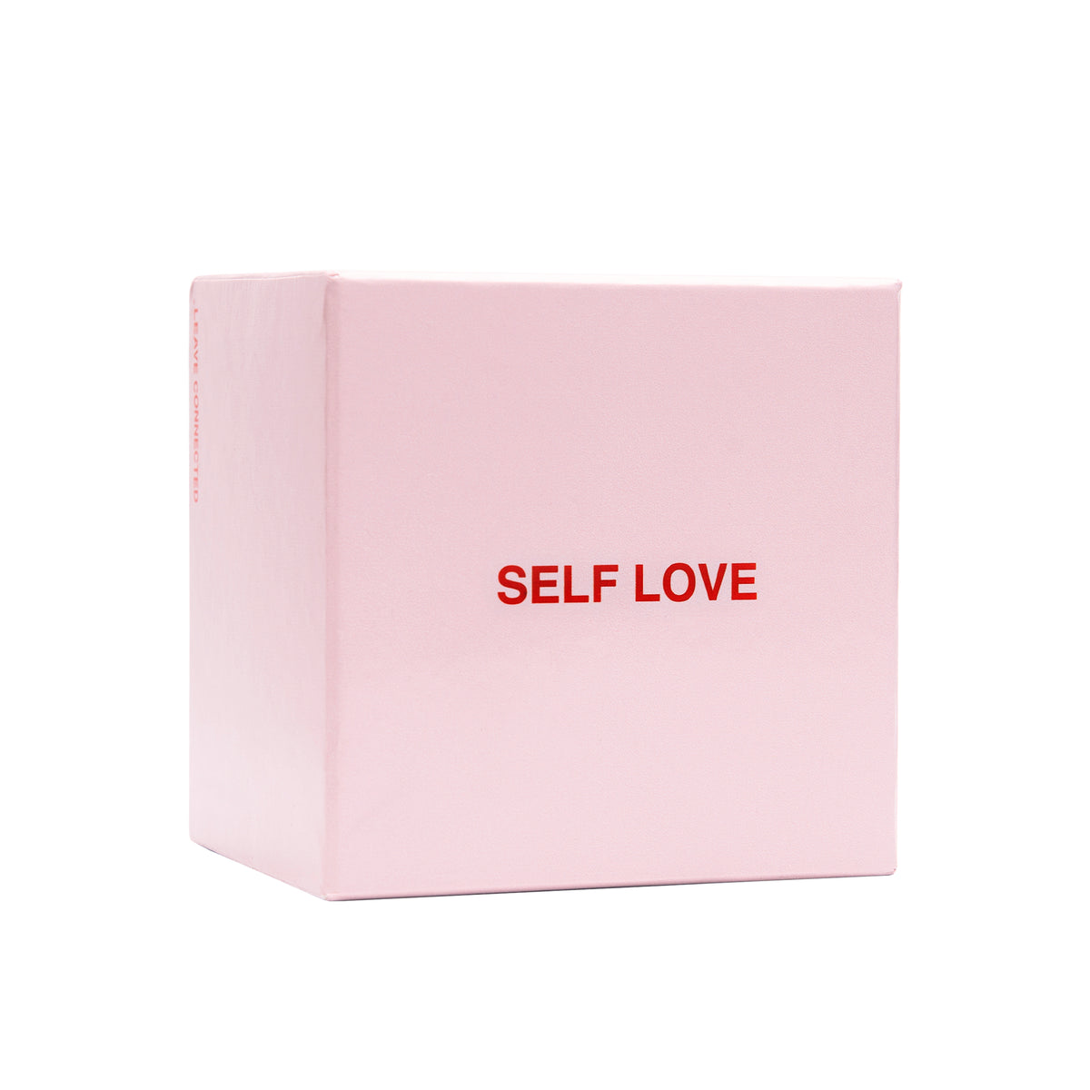 Pink box with "SELF LOVE" printed in red text on the front cover.