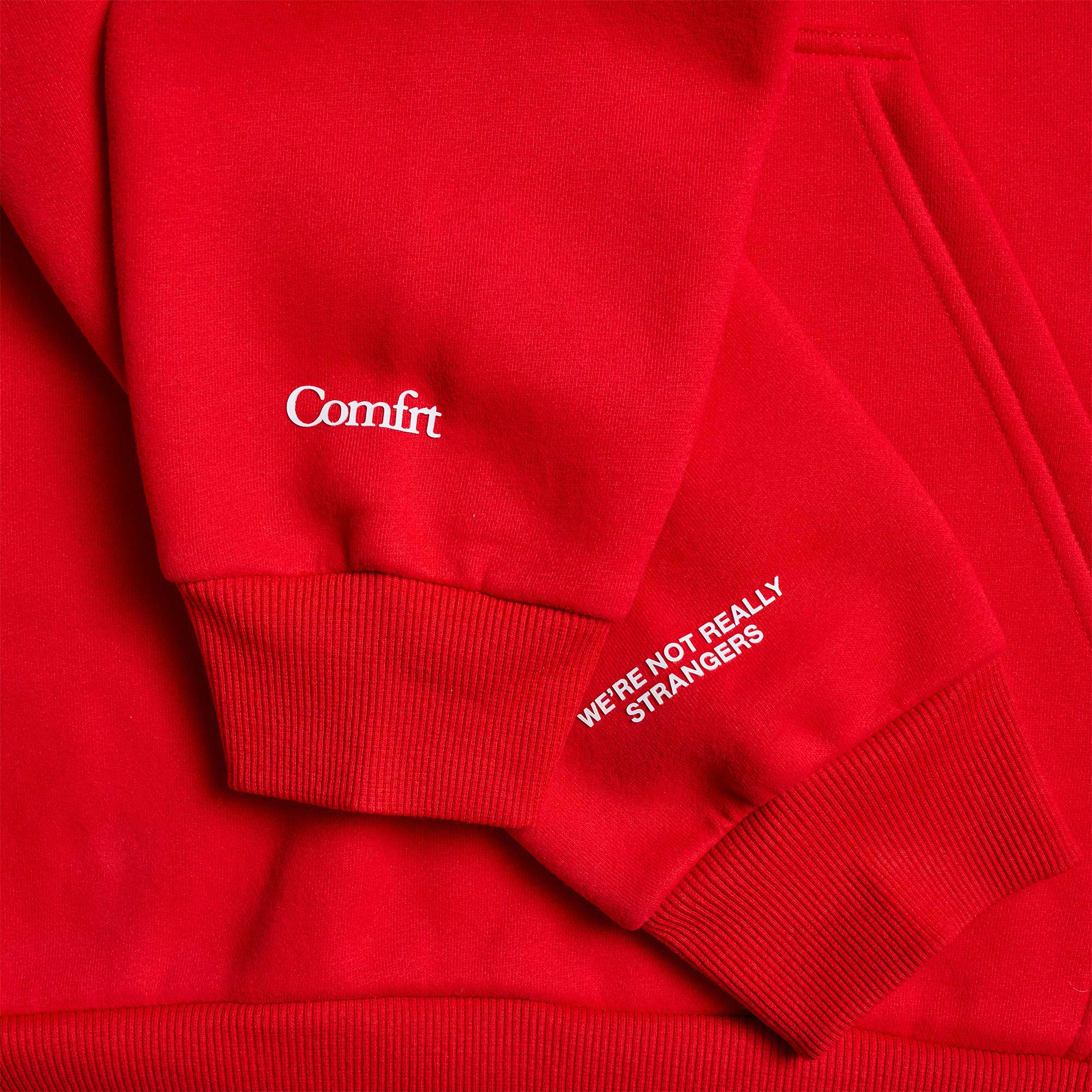 Comfrt x WNRS Good Things Hoodie - Red – We're Not Really Strangers