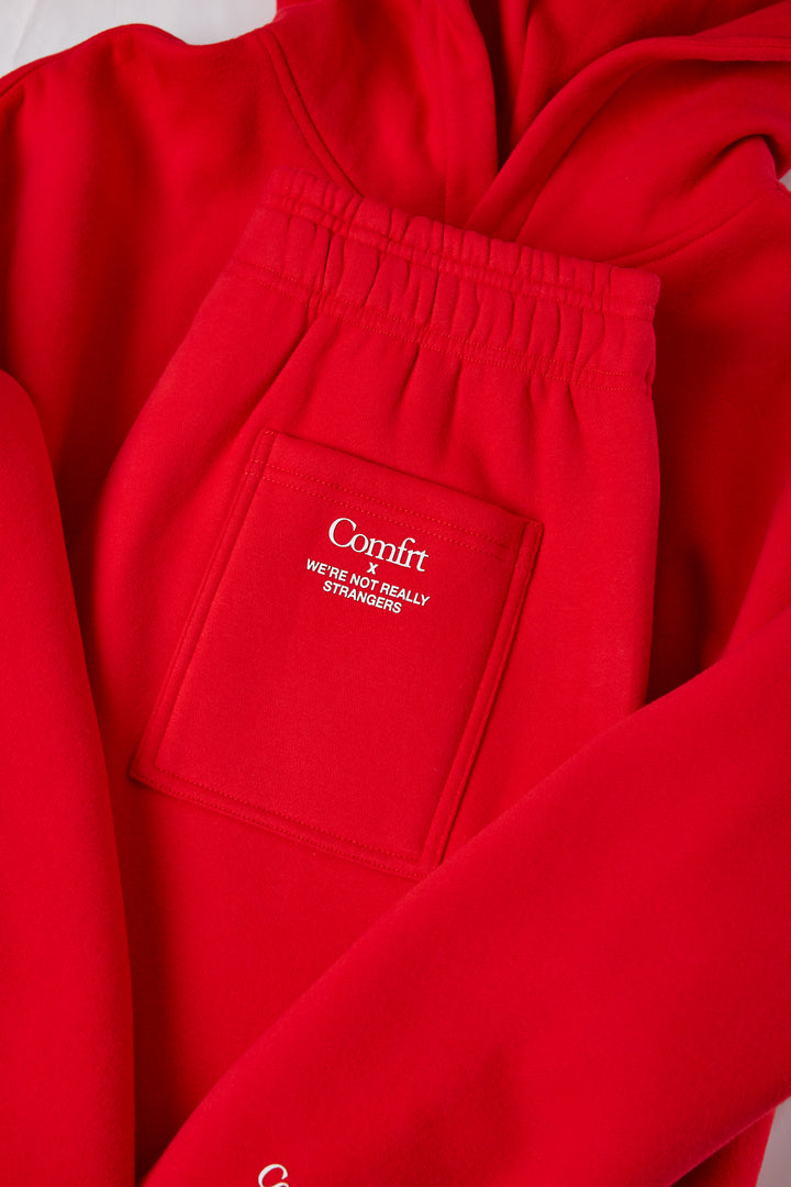 Comfrt x WNRS Sweatpants - Red – We're Not Really Strangers